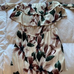 Floral Romper Off the Shoulder